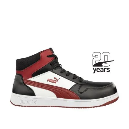 HOGE VEILIGHEIDSSCHOEN PUMA FRONTCOURT MID S3L ESD FO HRO SR  ZW/WT/RD  36